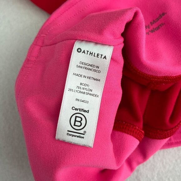 Athleta Revolution Laser Cut 7/8 Stash Pocket Leggings Powervita Red XS - Picture 11 of 15